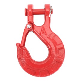 3/8 Inch Clevis Slip Hook with Safety Latch, Heavy Duty Forged G70 Steel Clevis Chain Hook, Versatile Secure Connection Clevis Grab Hook for Trailer Truck Transport, 33,069 Lbs