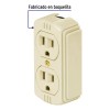 Contacto Doble Sobreponer Aterrizado Economica Voltech 46103 Color Blanco