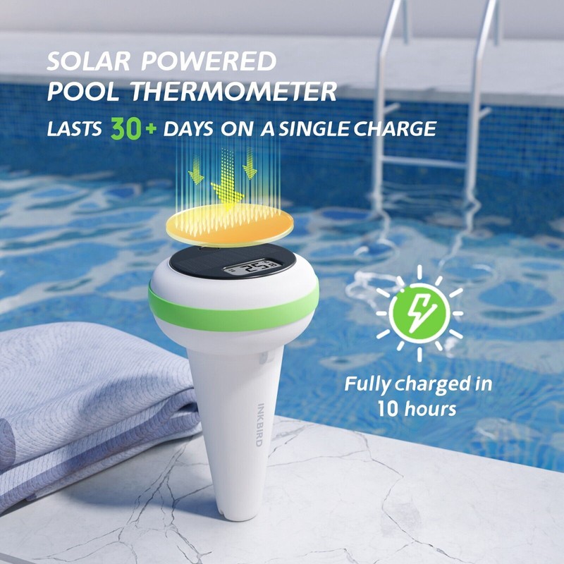Inkbird Solar Spa Floating Pool Thermometer Wireless Inkbird IBS-P03R IP68