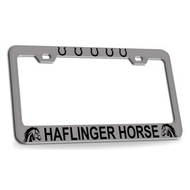 Haflinger Horse Horses Chrome Metal License Plate Frame for Car SUV Truck Style 1