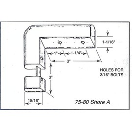 Grey Non-Marking Neoprene Rubber Corner Bumper