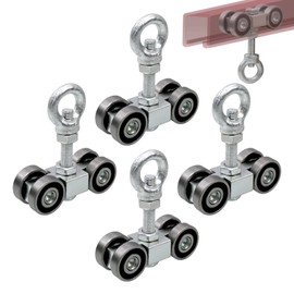 CNQLIS 4 Wheel Trolley Assembly Roller Trolley, Silent M10 Bolt and Nuts for Use with 1-5/8" Wide and All 1-5/8" or Taller Strut with M10 Bolt and Lifting Eye Nuts（4Pcs）