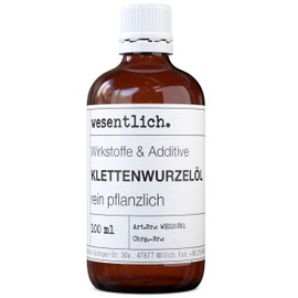 Burdock root oil (100 ml) – pure vegetable – natural care for skin, hair and eyelashes from wesentlich.