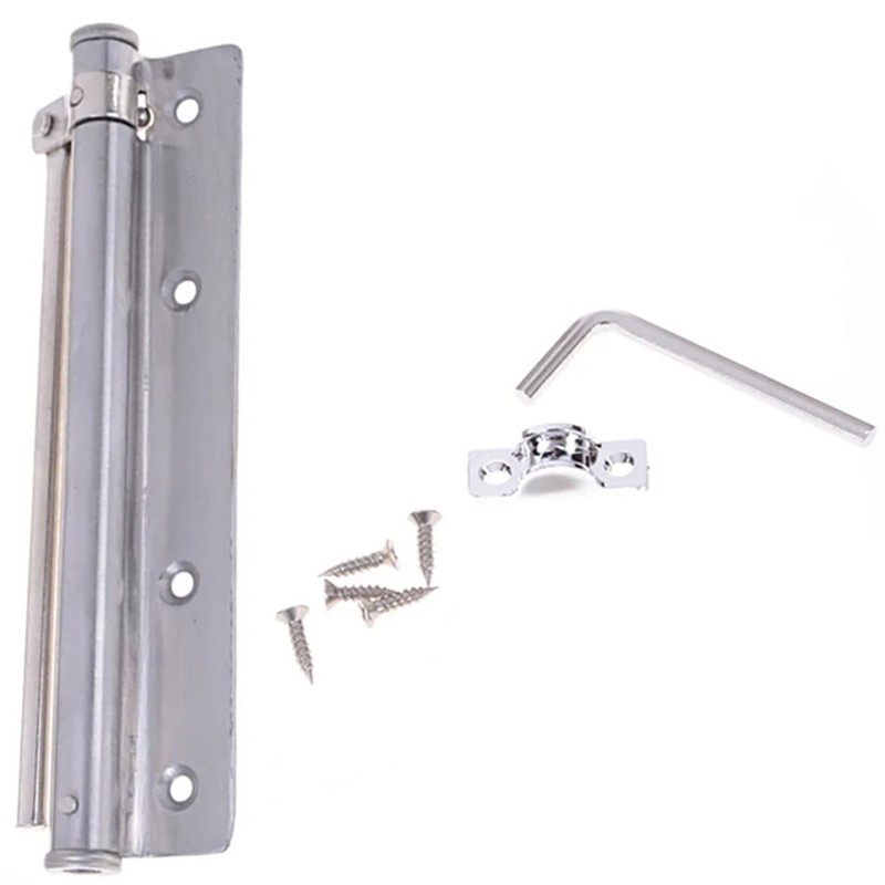 Door Closer Bar Door Closer Stainless Steel Adjustable Force Surface-Mounted