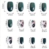 St.Patrick’s Day Press on Nails Short Oval Green Shamrock Fake