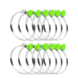12pack 4 Inch Key Hose Clamp Key-Type Adjustable Stainless Steel Hose Clamps, dust collection hose clamps, air hose clamps, Pipe Clamp, Worm Gear Clamps, Dryer Vent Clamp, Thumb Screw Metal Clamp