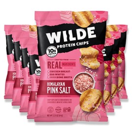 Himalayan Pink Salt Protein Chips by Wilde Chips, Thin and Crispy, High Protein, Keto Friendly, Made with Real Ingredients, 2.25oz Bag (8 Pack)…