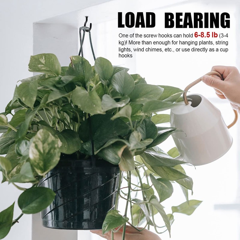 Argojolo Ceiling Hooks – Vinyl Coated Screw Hooks – 1-1/2
