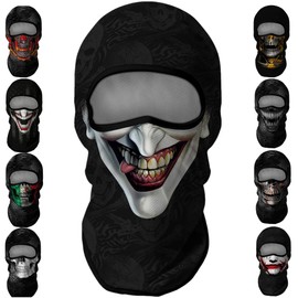 3D Balaclava Full Face Mask,Skull Face Shield Motorcycle Head Cover Headwear Mask Ghosts Skull Cover for Men Women (HT210025 face)
