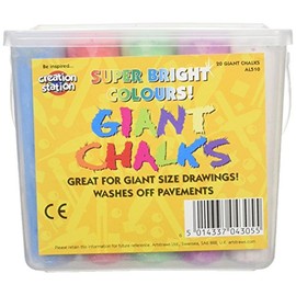 Artstraws AL510 Chalk for Children Tub Giant Assorted Colours, 20 Count (Pack of 1)