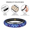 Abstract Blue Cool Lightning Steering Wheel Cover for Women Men