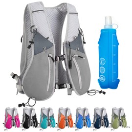 Zounich Running Vest with 500 ml Water Bottle, Ultralight Running Vest for Men and Women, Multifunctional Hydration Backpack 7L, Reflective Running Backpack for Running, Marathon, Cycling