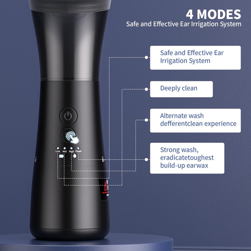 Upgraded Ear Wax Removal Kit, 4-Mode Electric Ear Cleaner -