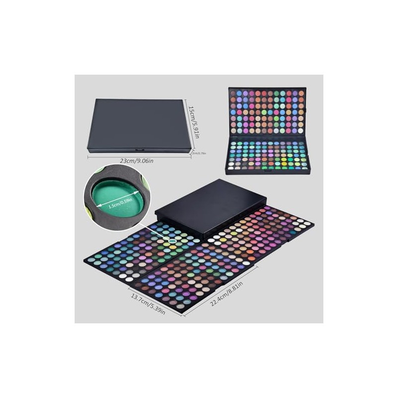 Pure Vie Professional 252 Colors EyeShadow Palette Makeup Contouring Kit