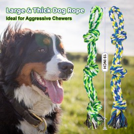GASAPET Large Dog Rope Toys for Aggressive Chewers, Dog Toys Set for Large and Medium Dogs, Tough Natural Cotton Puppy Chew toy for Chewing, Tug Toy 9 Pack