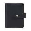 A7 Planner Binder Macaron Black PU Leather Notebook Binders Snap