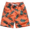 Little Hand Boy's Board Shorts, Orange 1
