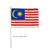 JumpingLight 12x18 12"x18" Malaysia Country Stick Flag 30" Wood Staff