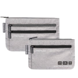 Travelon World Travel Essentials - Conjunto de viaje, color gris jaspeado, talla única, Brezo gris, Una talla, Travelon World Travel Essentials Set