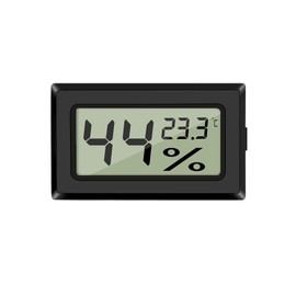 LCD Digital Hygrometer Thermometer, Mini Digital Temperature Meter Humidity Gauge for Greenhouse Cars Home Office, Black