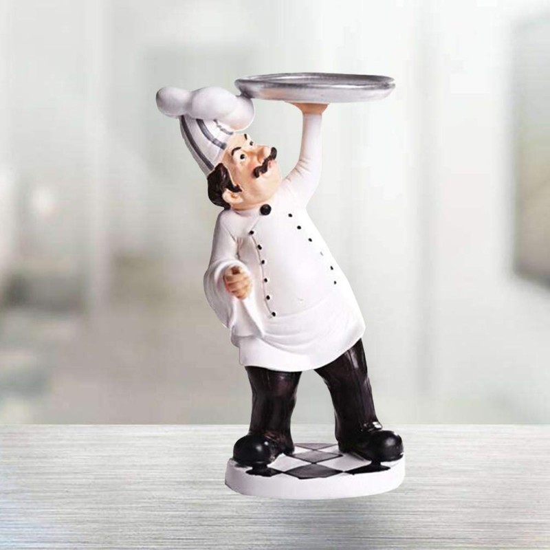 Chef Figurines Chef Statue for Kitchen Counter Top Restaurant Cafe