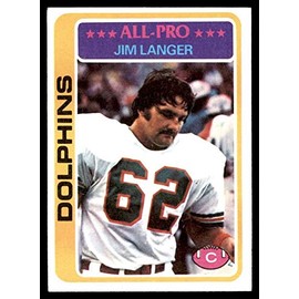 1978 Topps # 70 Jim Langer Miami Dolphins (Football Card) NM Dolphins South Dakota St