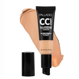 Palladio CC Cream de Corrección de Color de Cobertura Completa, Libre de Aceite con Péptidos, Ideal para Corregir Enrojecimiento y Tono de Piel Desigual, Medium 32W