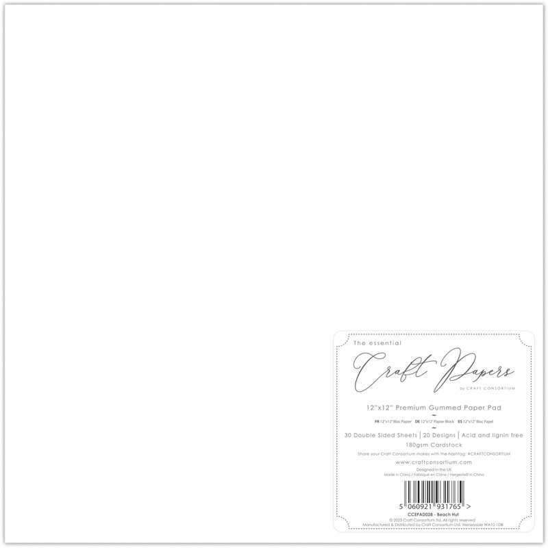 Craft Consortium Double-Sided Paper Pad 12 x 12 Inches 30/Pkg