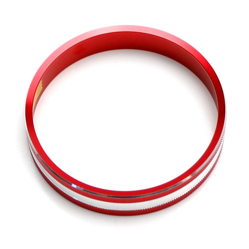 iJDMTOY Sports Red Anodized Aluminum iDrive Multimedia Control Surrounding Ring