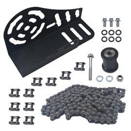 Mini Bike Clutch Cover Chain Guard&35 Chain & Tensioner Kit fit for Coleman CT100U/CT200U for Baja DB30 for Predator 212/196/224cc Motovox MBX10/11 Mini Bike Go Kart(Black)