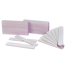 AMT 50 PCS Jumbo White Nail Files, White Nail File, Nail Files for Acrylic Nails, Emery Boards for Nails, 100/180 Grit Nail File (50 PCS Nail Files) (Grit 100/180 (Jumbo, Pink)