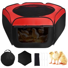 Chicken Brooder Box for Baby Chicks with Removable Floor Tray & Ventilated Design - Portable Baby Chicken Cage, Durable Chick Brooder Pen for Ducklings Turkey Poults