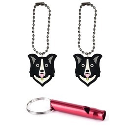 Border Collie Collar Charm Aluminum Alloy Whistle Emergency Survival Safety Camping Cat Dog Animal Training Bark Chew Woof Puppy Kitten Woof Bark