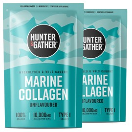 Collagen Powder - 2 x 300g Pure Tasteless Premium Hydrolyzed Sea Collagen Peptide Powder for Hair, Skin, Nails and Muscles (100% Recyclable Packaging)