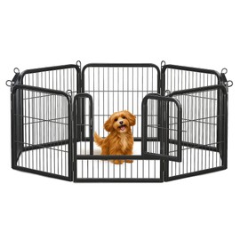 PAWZ Road Dog Playpen Heavy Duty Dog Fence Out Door for Yard and Indoor Use Portable Design for RV and Camping- 8 Panels (24" Wide Each), 24 inch Height for Small Dogs Puppy Large Dogs