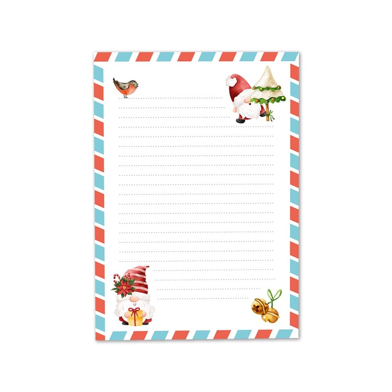 Letter Paper Set Christmas Tomte Gnome as Letter Pad with