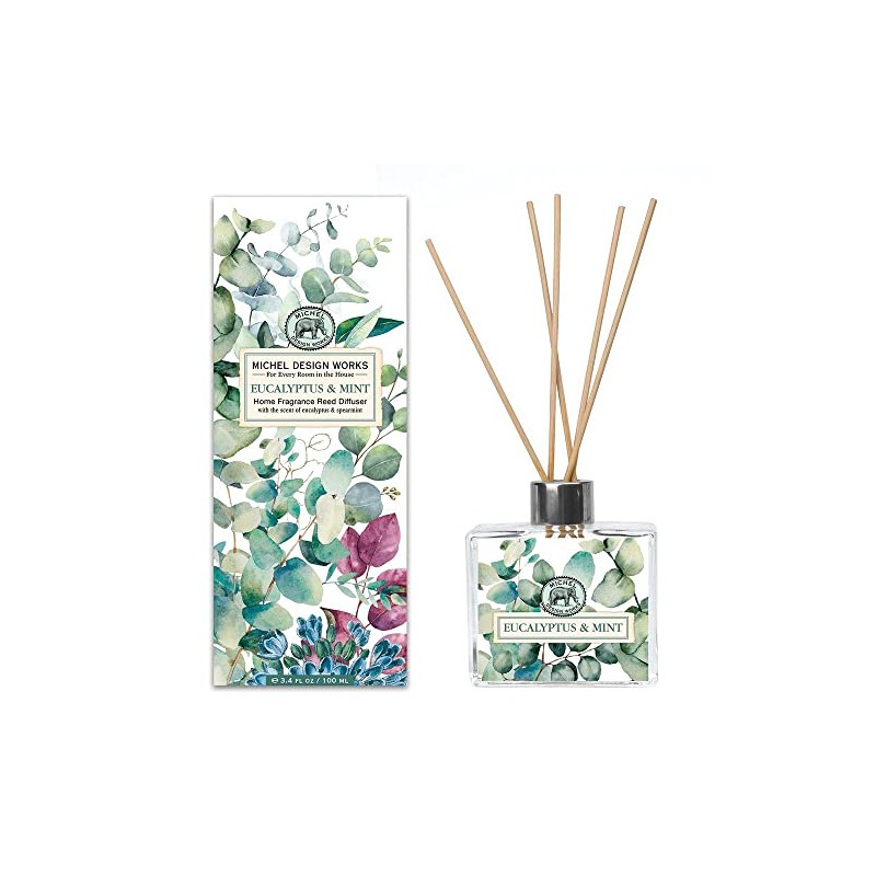 Michel Design Works Home Fragrance Reed Diffuser, Eucalyptus & Mint