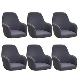 klkjk Stretch Chair Covers Chair Cover with Armrests Set of 2/4/6 Dining Room Chair Cover High-Backed Chair Cover Protective Cover for Dining Room, Office Protective Cover