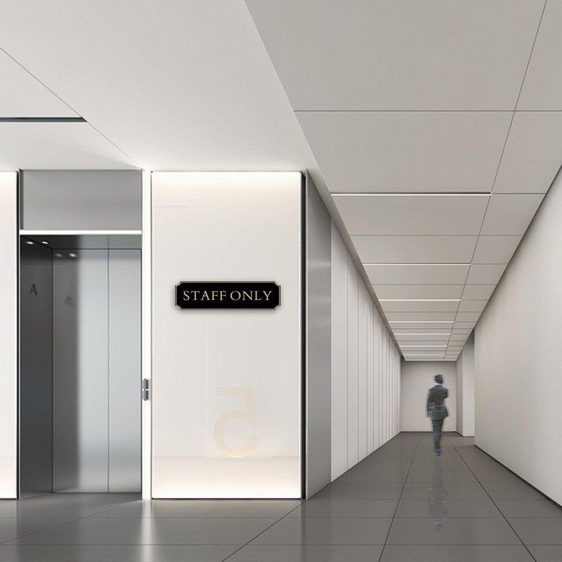Staff Only for Office Door Wall Home and Business