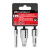 Powerbuilt 1/2-inch Drive Wobble Extension Set, 3 Piece, 1/4-inch, 3/8-inch,