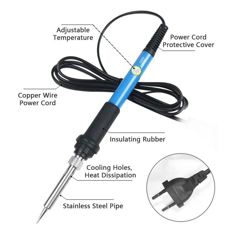 15 PCS Soldering Gun Kit with Storage Bag 60W Handheld