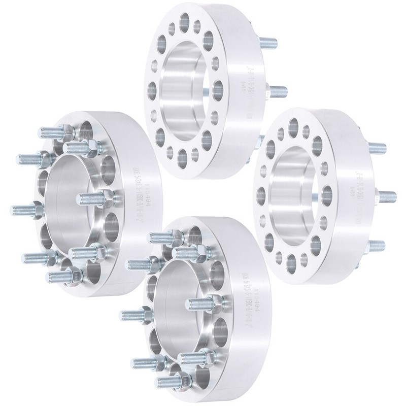 wellstorehere 4pcs 2" 8x6.5 Hub Centric Wheel Spacers 9/16"x18 For