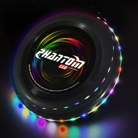 Camping Holiday Essentials Flying Disc: Outdoor Games LED Frisbee for Adults Kids Age 6+ Birthday Gifts Garden Beach Sport Toys for Boys Girls Teenage Men Pet Light Up Autism Sensory Equipment