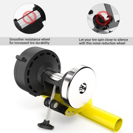 Sportneer Bike Trainer - Magnetic Stationary Bike Stand for 26-28" & 700C Wheels - Adjustable 6 Level Resistance Indoor Bike Trainer Stand with Quick Release Lever & Front Wheel Riser Block - Yellow