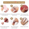 Kamize Cute Press on Nails Medium Fake Nails Design Acrylic