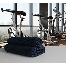 100% Cotton Gym / Sweat Towel, Navy Blue 30cm x 100cm, 500gsm - Bana Kuru Sports