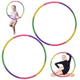 2Pcs 8-Section Hula Hoop Kids, Hula Hoop, Hula Hoops For Fitness And Training, 60Cm Weighted Hula Hoop For Adults And Children, Adjustable For Exercise And Fun Activities