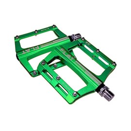 FrontStep Aluminium Anti-Slip Pedals Lightweight Bicycle Pedals For MTB / Mountain Bike Pedal / BMX Pedal With Cr-Mo Steel Spindle, green