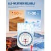 Eyeskey Ultra-Light Compass,Compact Hiking&Mountaineering, Accurate Orienteering Compass with Map Scales
