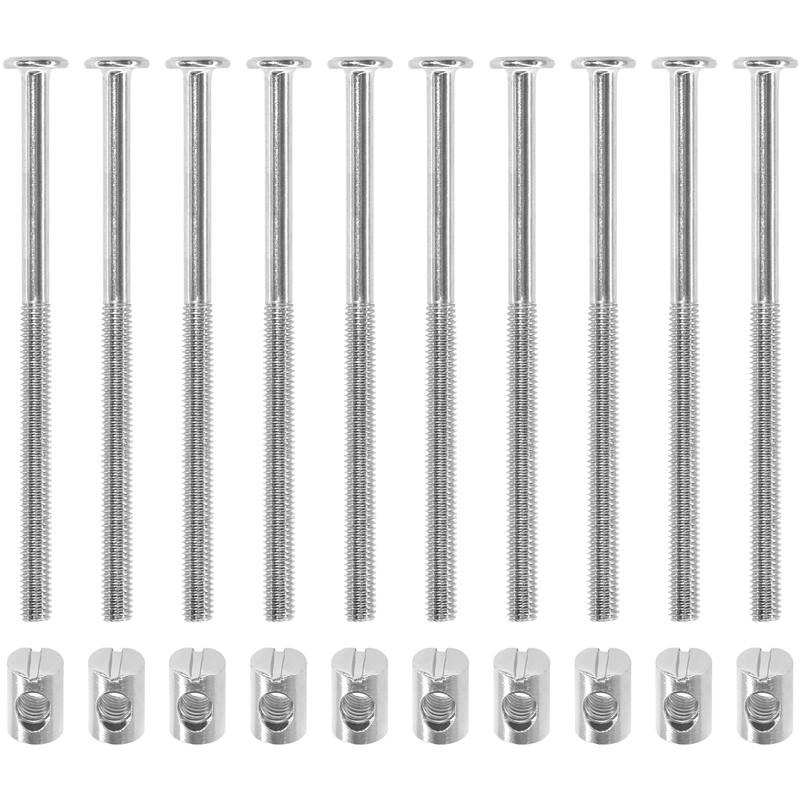 10 Sets of Furniture Connector Bolts and Barrel Nuts,Bed Bolt